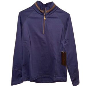 NWT chestnut bay Women's size small Blue 1/4 zip Sweatshirt athletic
